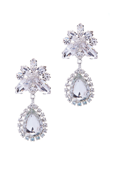 Pearshpe crystall dangle earrings