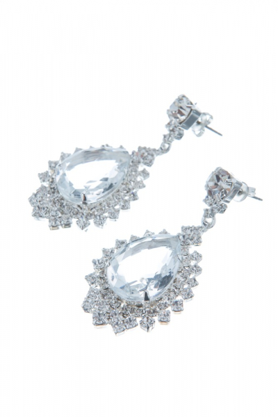 Elegantní štrasové náušnice