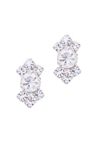stud crystal earrings