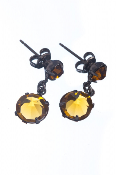 křišťálové náušnice, paladium