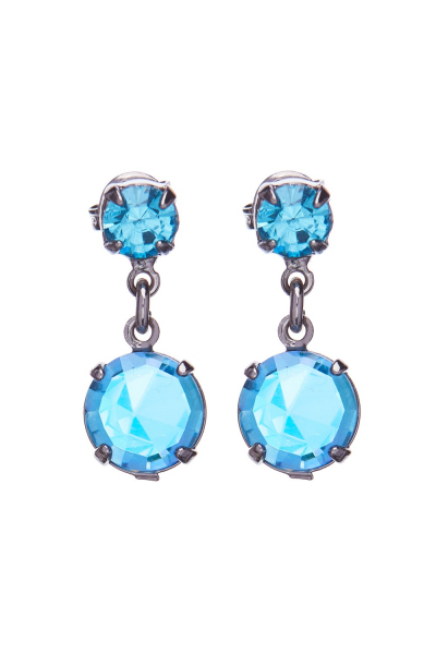 aqua AB modré krystalové náušnice