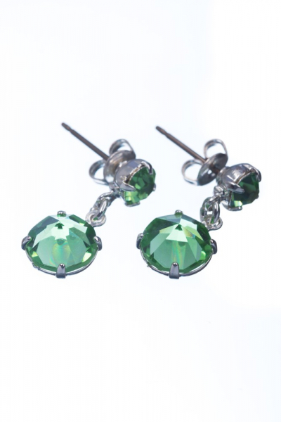 zelené náušnice na puzetě