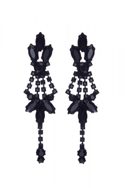 visací černé náušnice