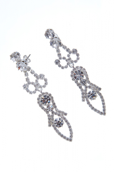 Exclusive dangle earrings, silver plated