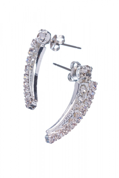 náušnice, stříbrná galvanizace