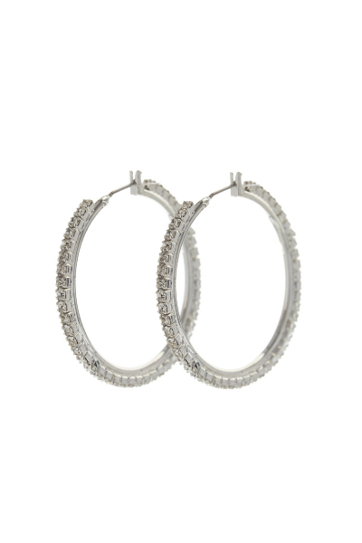 náušnice kruh, stříbrná galvanizace