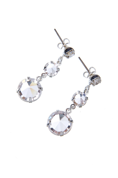 elegantní křišťálové náušnice, stříbrná galvanizace