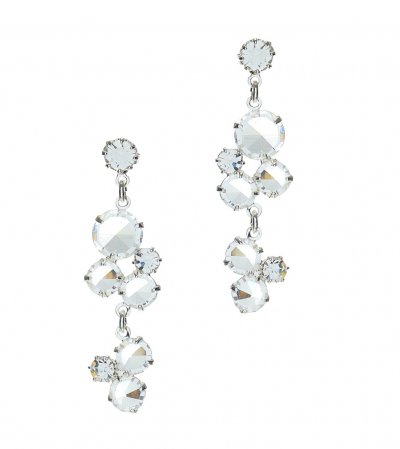 visací náušnice z čirých krystalů