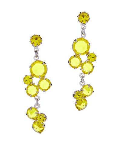 Zářivě žluté visací náušnice