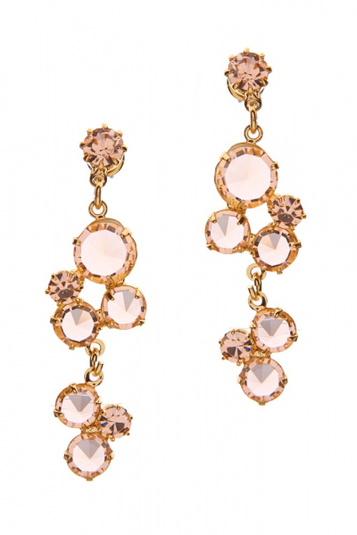 visací křišťálové náušnice