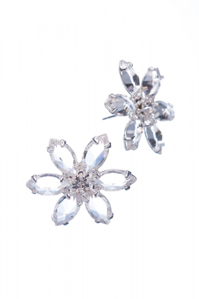 náušnice krystalová kytička