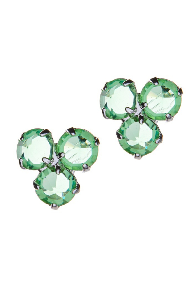 zelené náušnice pecky