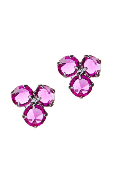 fuchsiové náušnice pecky