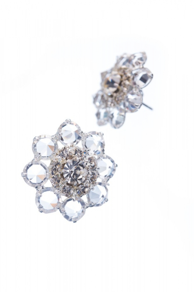 náušnice, stříbrná galvanizace