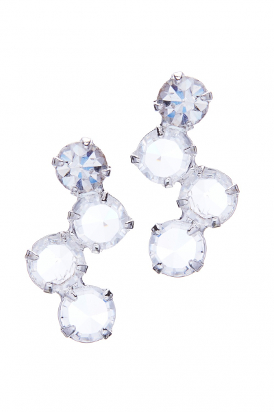gentle crystal stud earrings