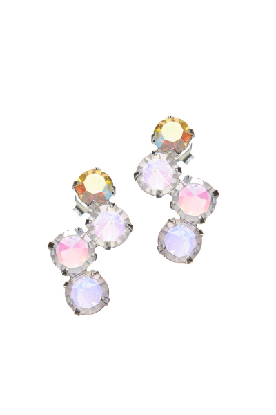 náušnice pecky „duhový krystal AB“