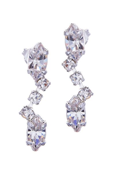 visací štrasové náušnice