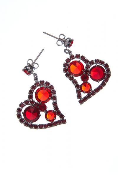 exklusivní náušnice, siam / paladium