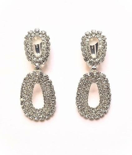 výrazné štrasové náušnice klipsny