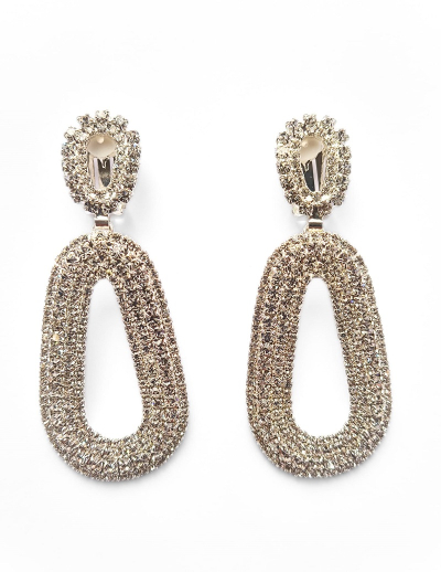 výrazné štrasové náušnice klipsny