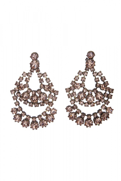 Visací štrasové náušnice