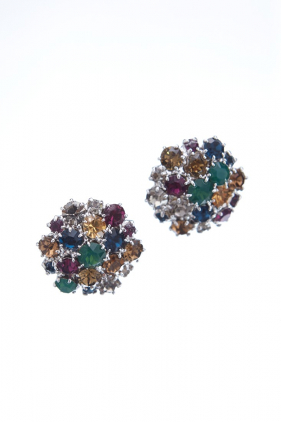 Krásné náušnice z českých broušených kamenů v podzimních barvách