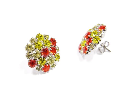 Krásné náušnice z českých broušených kamenů