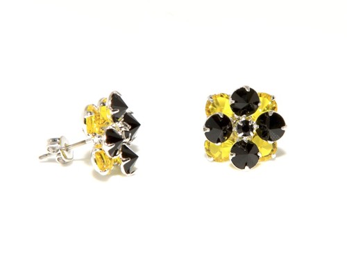 Dvoupatrové náušnice – kytička