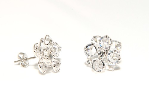 Náušnice krystalová kytička