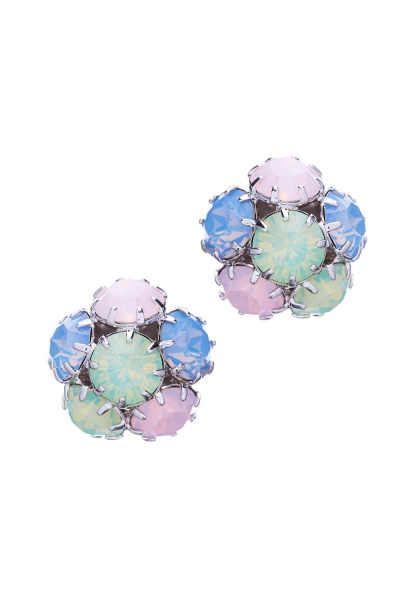 Módní náušnice - rhodiový pokov