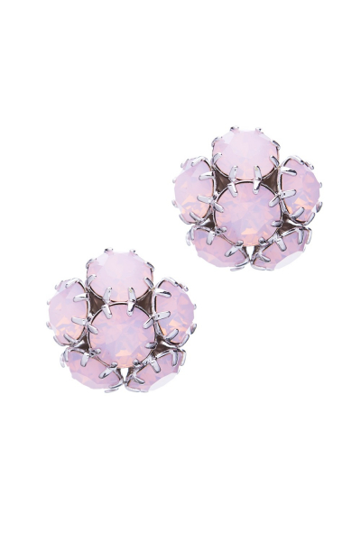 Módní náušnice - rhodiový pokov