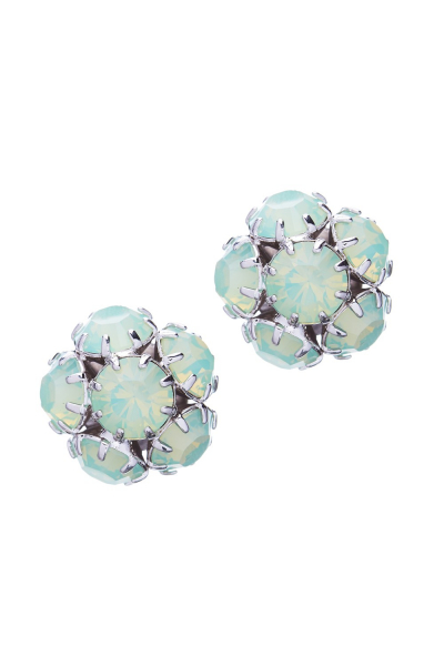 Módní náušnice - rhodiový pokov