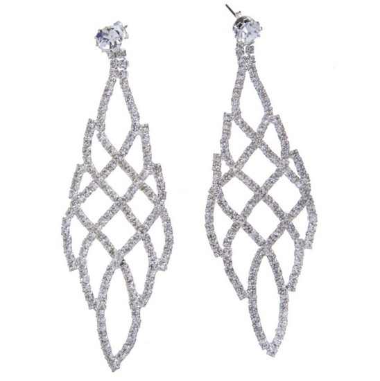 visací krystalové náušnice