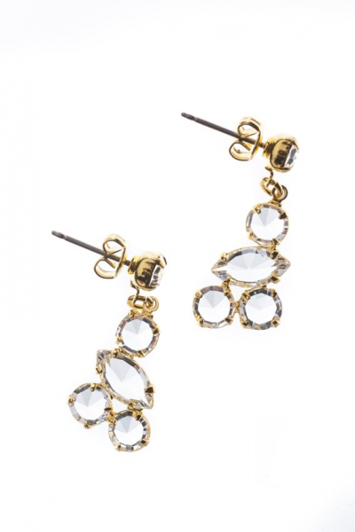 Jemné šanelové náušnice, puzeta