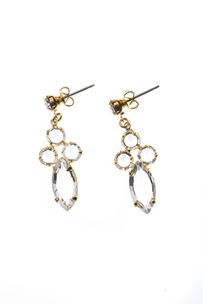 Jemné šanelové náušnice, puzeta