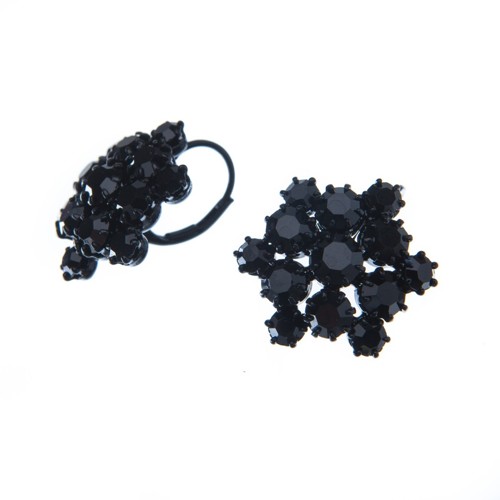 Náušnice na klapce, černá