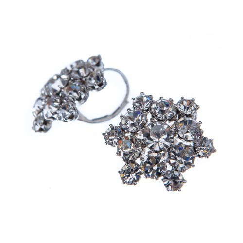 Náušnice na klapce, rhodiový pokov