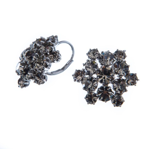 Náušnice na klapce, rhodiový pokov