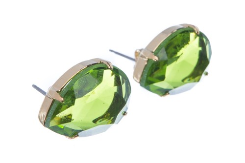 Náušnice se speciálním kamenem, olivín