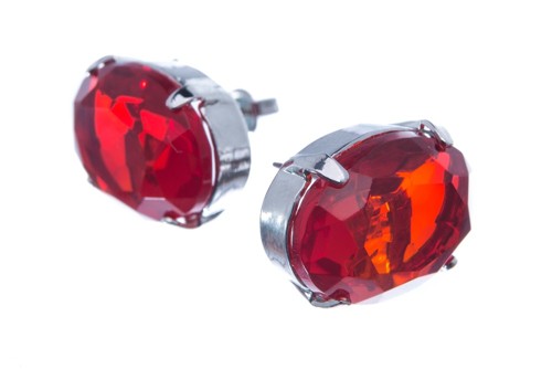 Náušnice se speciálním kamenem, light siam