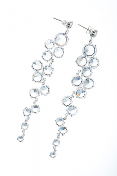 Visací náušnice z broušených krystalů