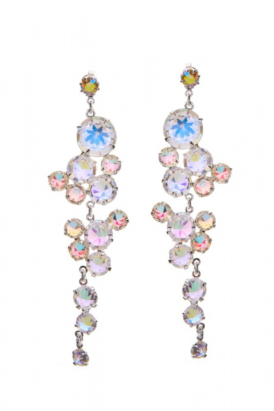 Elegant crystal earrings „aurora borealis“