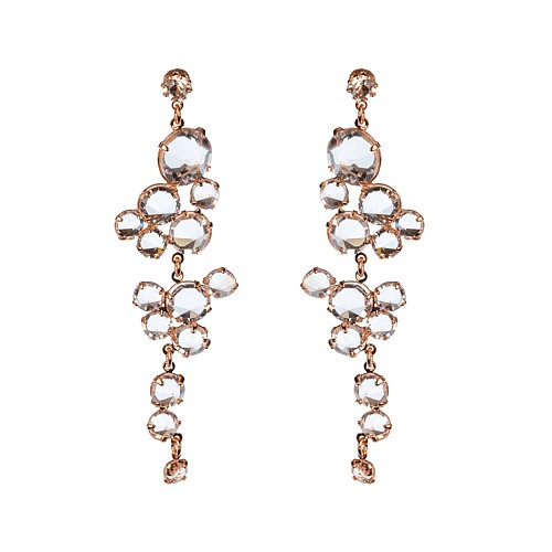 visací krystalové náušnice