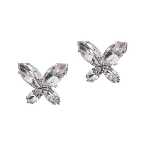 krystalové náušnice s motivem motýla