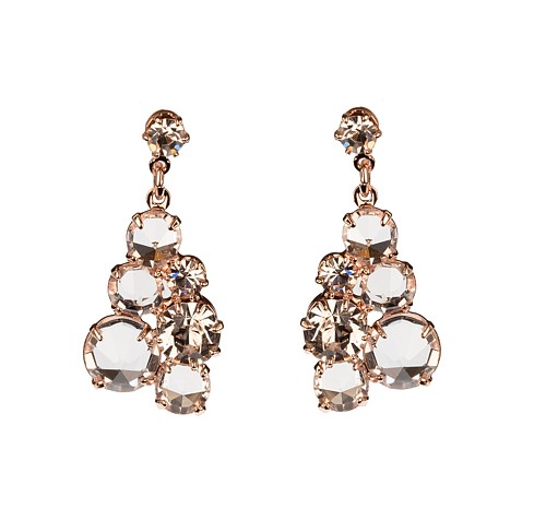 drobné visací náušnice z krystalů