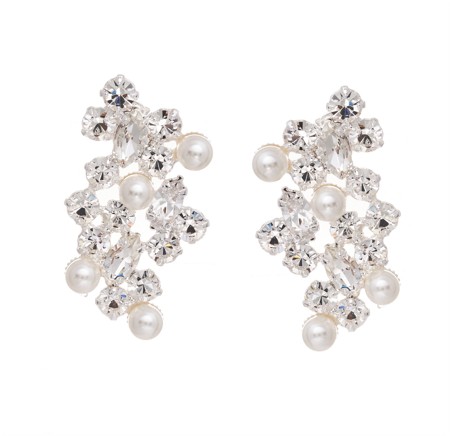 Krystalovo perličkové náušnice