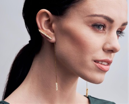 náušnice na celé ucho s přívěskem