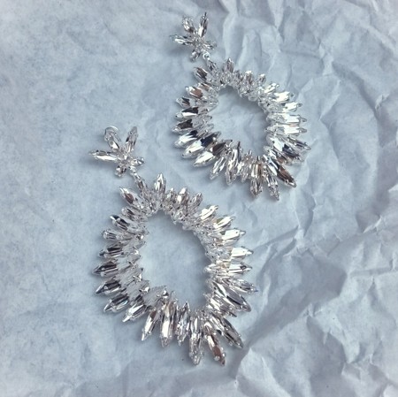 Krystalové visací náušnice "Třpytivá hvězda"