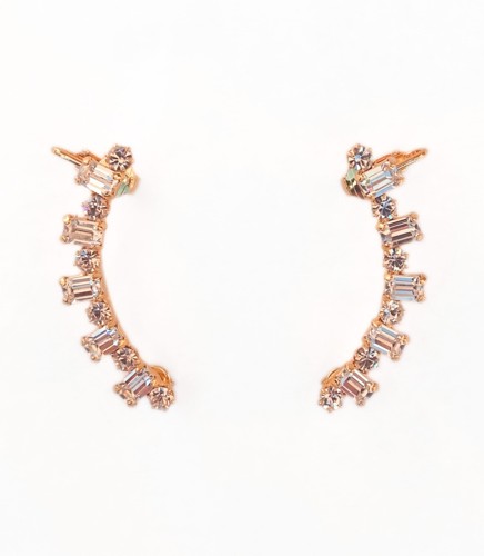 jemné krystalové náušnice na celé ucho