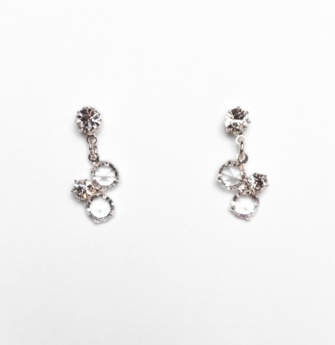 náušnice pecky s krystalovým přívěskem